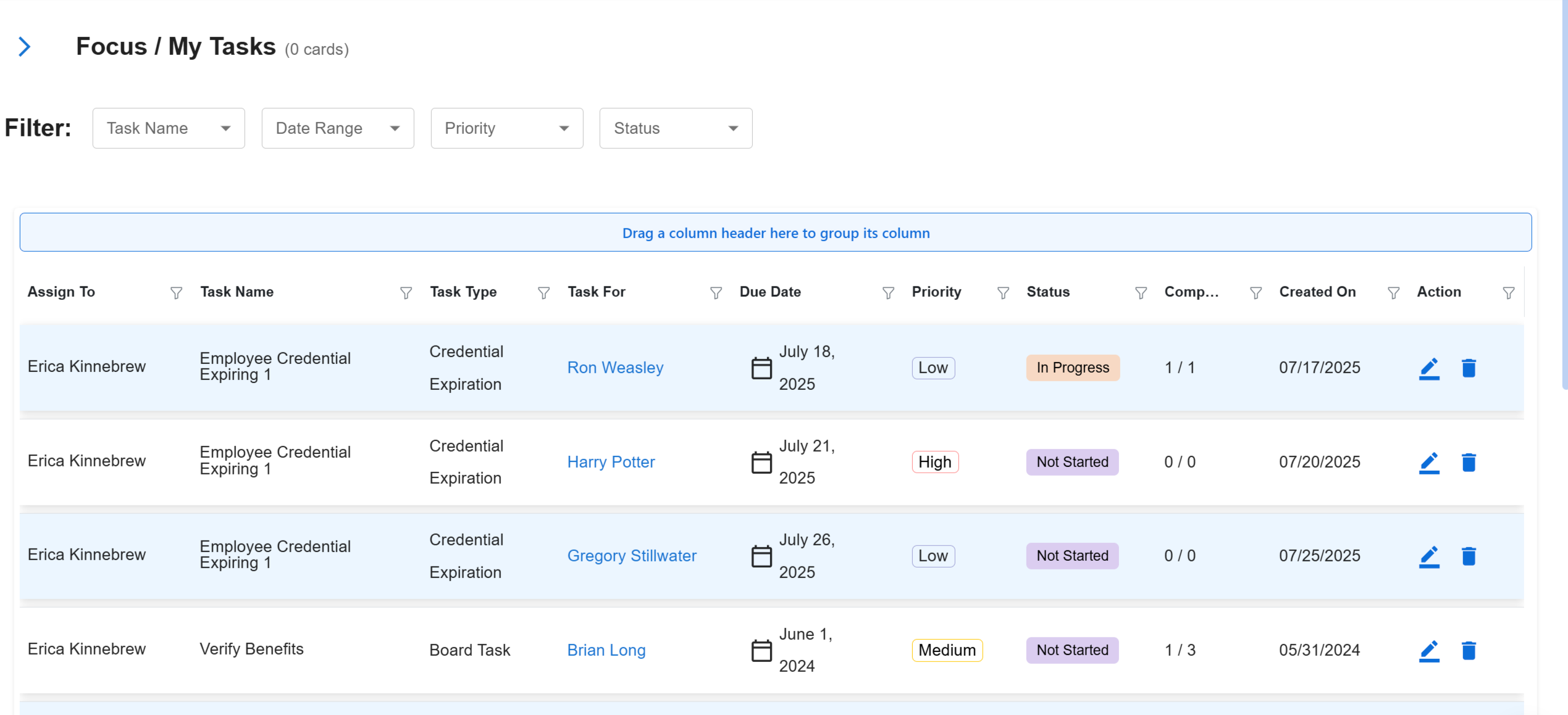 image of automated tasks from ABA Engine platform